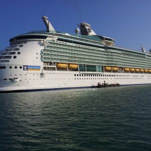 Cruise liner docked